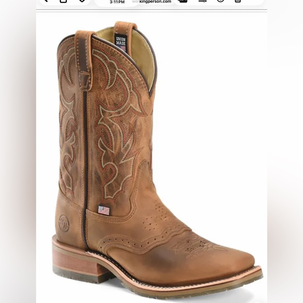 Double H Tan Western Boots